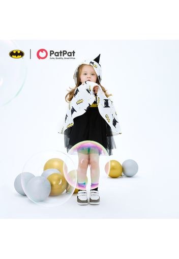 Batman Toddler Girl  Black Mesh Dress and Allover Hooded Cloak/Coat