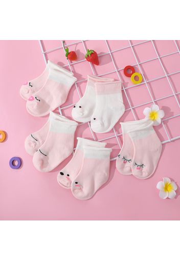 5-pack Baby / Toddler Stripe Stars Cartoon Pattern Loose Mouth Socks