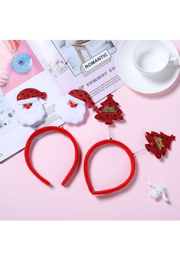 2-pack Christmas Headband Santa Claus Pine Tree Headband for Girls