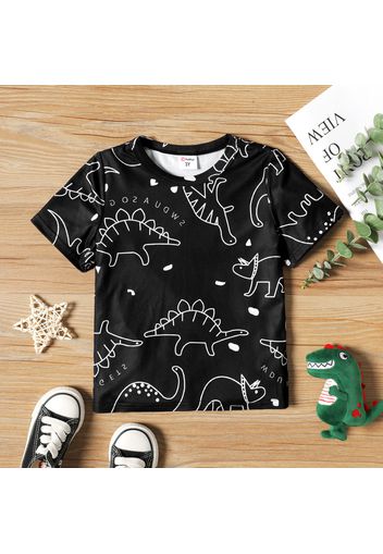 Toddler Boy Animal Dinosaur Print Short-sleeve Tee