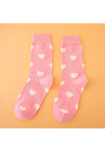 Women Allover Heart Pattern Tube Socks