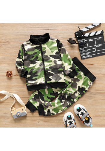 2-piece Toddler Boy Camouflage Print Sweatshirt and Pants Set