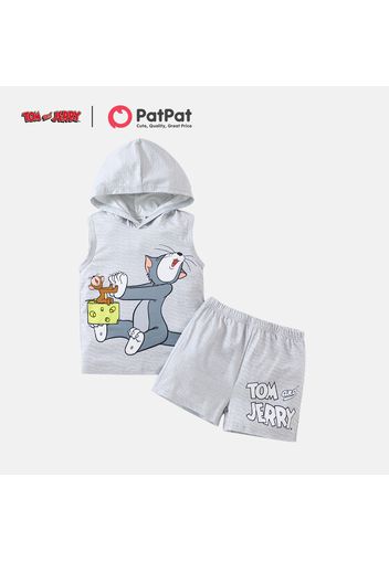 Tom and Jerry 2-piece Toddler Boy Hooded Top and Shorts Set