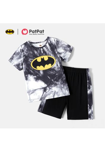 Batman 2pcs Kid Boy Tie Dyed Short-sleeve Tee and Elasticized Shorts Set