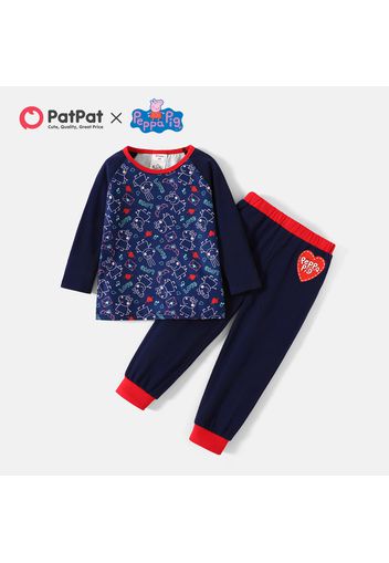 Peppa Pig 2-piece Toddler Boy Love and Heart Allover Tee and Sweatpants Set