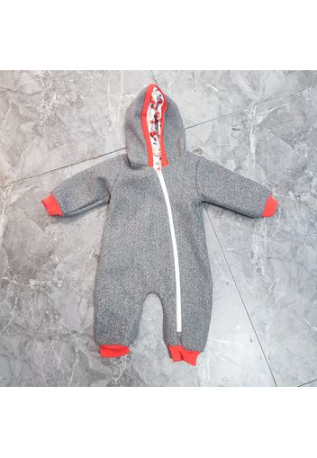 Solid Ginger Baby Long Sleeve Hoodie Jumpsuit