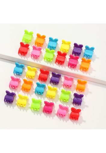 30-pack Multicolor Little Bunny Hair Claw for Girls