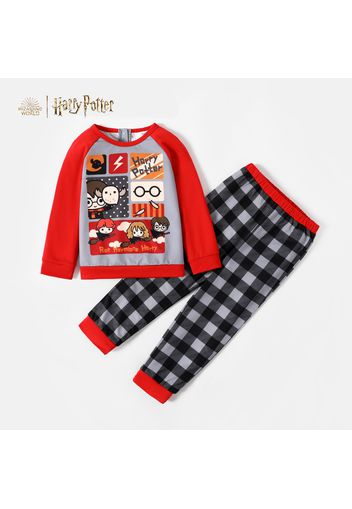 Harry Potter 2-piece Toddler Boy Colorblock Top and Plaid Pants Set