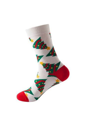 Women Christmas Socks Christmas Jacquard Tube Socks