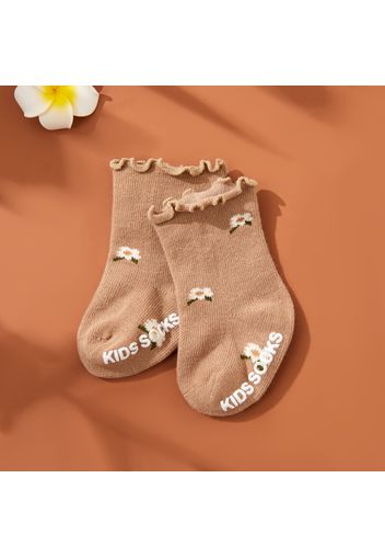 Baby / Toddler Flounced Floral Middle Socks