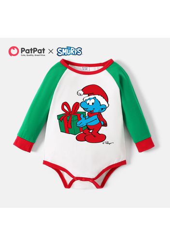 Smurfs Baby Boy/Girl Christmas Bodysuit Stripe and Plaid Pants