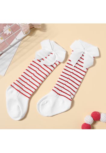 Baby / Toddler Bow Decor Stripe Socks for Girls