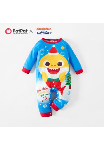 Baby Shark Christmas Big Graphic Cotton Jumpsuit for Baby