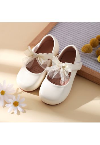 Toddler Lace Bow Decor Flat Mary Jane Shoes