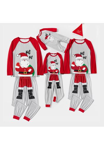 Christmas Santa Claus Print Family Matching Long-sleeve Pajamas Sets (Flame Resistant)