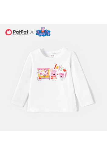 Peppa Pig Toddler Boy/Girl Cotton Heart Print Valentine Tee