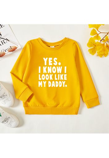 Toddler Boy/Girl Casual Letter Print Ginger Sweatshirt