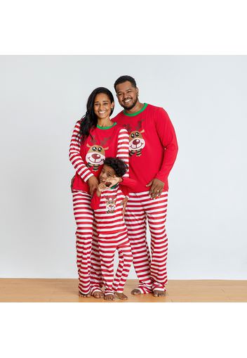 Christmas Deer Family Matching Pajamas Sets (Flame Resistant)