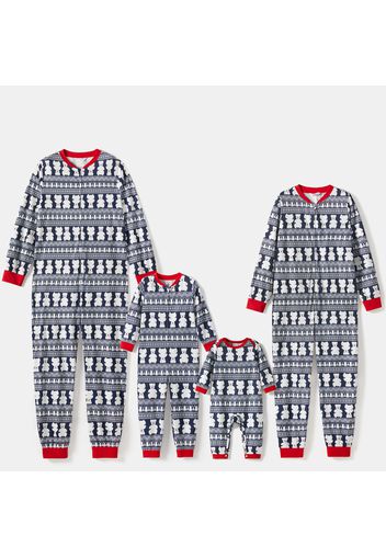 Christmas Bear Print Family Matching Long-sleeve Onesies Pajamas Sets (Flame Resistant)