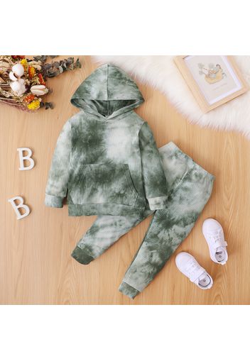 2-piece Toddler Girl/Boy Tie Dye Hoodie Sweatshirt and Pants Set