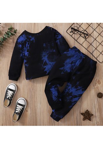 Baby 2pcs Cotton Tie Dye Long Sleeve Sweatshirt Pullover Set