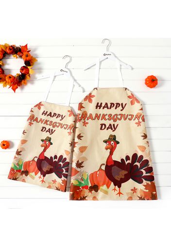 Thanksgiving Turkey Print Apron for Mom and Me