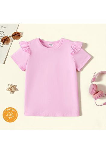 Kids Graphic Flutter-sleeve Light pink Short-sleeve Tee