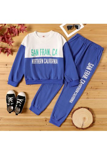 Trendy Kid Boy Letter print Sweatshirt and Pants Casual Set