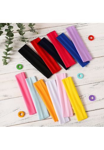 12-pack Multicolor Sports Headband for Girls