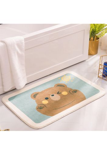 Cartoon Soft Blanket Bedroom Room Imitation Cashmere Rectangular Cushion Carpet Cute Mat