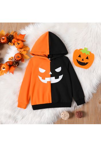 Toddler Boy Halloween Graphic Reflective Colorblock Hoodie Sweatshirt