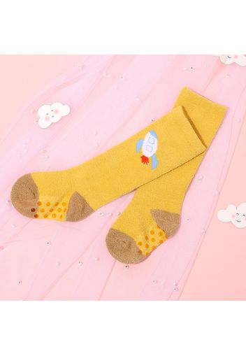 Baby / Toddler Cartoon Rainbow Spaceship Print Thick Stockings