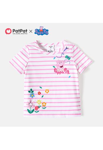 Peppa Pig Toddler Girl Polka dots/ Stripe Balloon Print Short-sleeve Tee