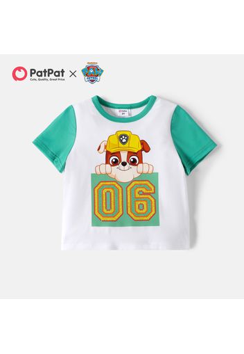 PAW Patrol Toddler Girl Number Print Colorblock Short-sleeve Tee