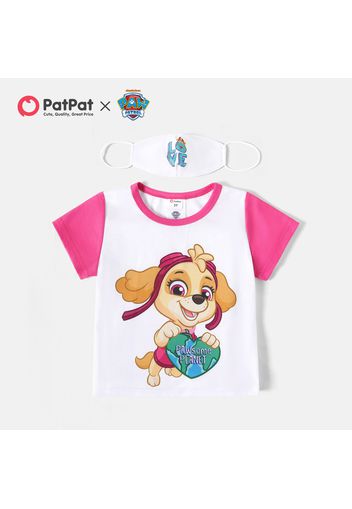 PAW Patrol Toddler Boy/Girl Colorblock Short-sleeve Tee and Face Mask