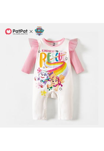 PAW Patrol Little Girl Rainbow and Heart Allover Cotton Jumpsuit