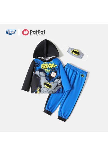 Justice League 3-piece Toddler Boy/Girl Super Heroes Sweatshirt and Pants Set with Face Masks