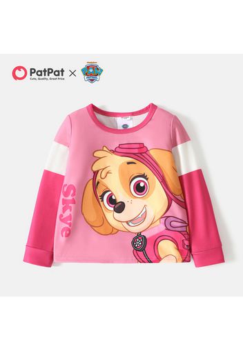 PAW Patrol Toddler Girl/Boy Letter Print Colorblock Long-sleeve Tee