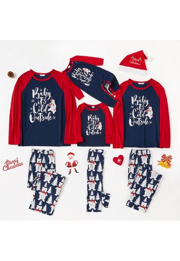 Christmas Polar Bear and Letter Print Family Matching Long-sleeve Pajamas Sets (Flame Resistant)