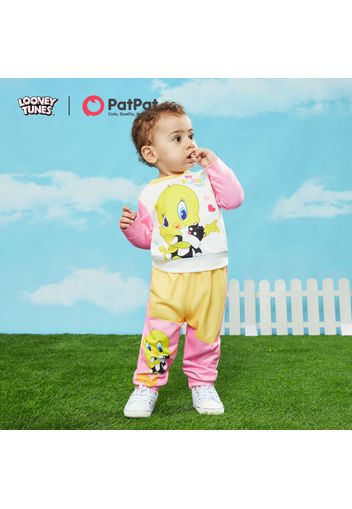 Looney Tunes 2pcs Baby Boy/Girl Long-sleeve Graphic Sweatshirt and Pants Set