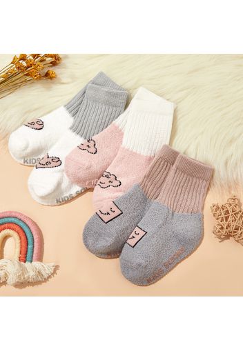 Baby / Toddler 3-pack Color Block Terry Socks