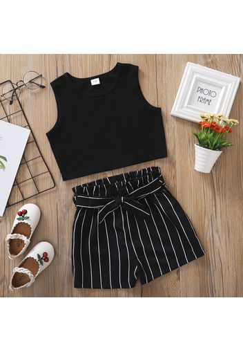 Fashionable Kid Girl Striped Casual Set