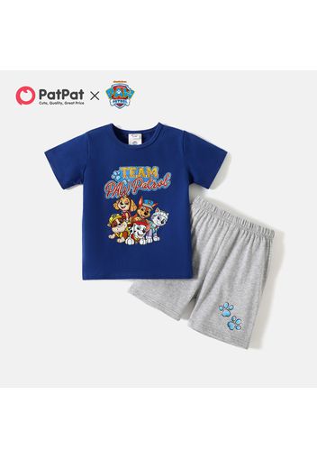 PAW Patrol 2-piece Toddler Boy Letter Print Cotton Tee and Paw Print Shorts Set