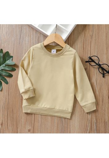 Toddler Boy 100% Cotton Casual Solid Pullover Sweatshirt