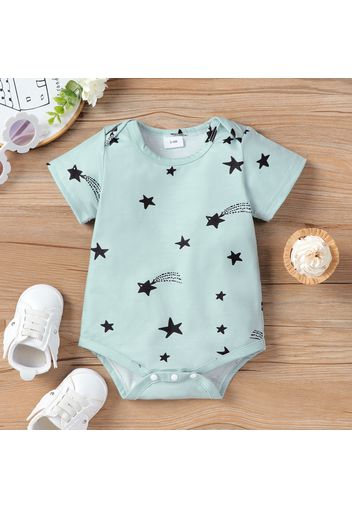 Baby Boy/Girl Allover Rainbow/Stars/Dots Short-sleeve Romper