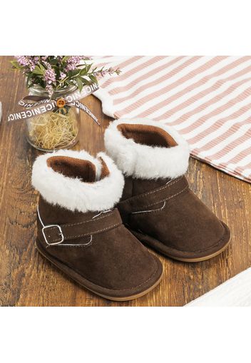 Baby / Toddler Khaki Fuzzy Fleece Prewalker Shoes