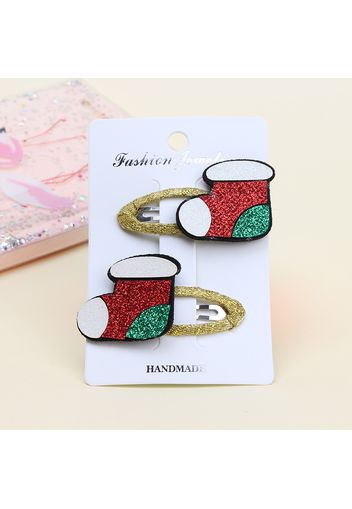 2-pack Christmas BB Clip Snap Hair Clip for Girls