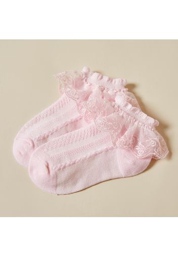 Baby / Toddler / Kid Solid Lace Flounced Breathable Socks