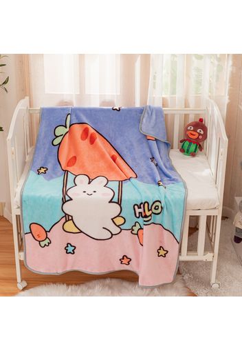 Cute Cartoon Fleece Blanket Baby Quilt Hold Blanket Home Bed Blanket Kids Bedding Kindergarten Nap Blanket