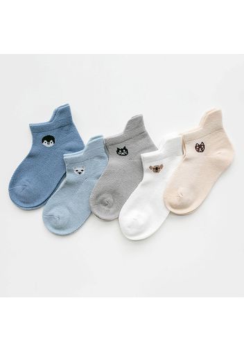 5-pack Baby/ Toddler's Animal Print Ribbed Sock